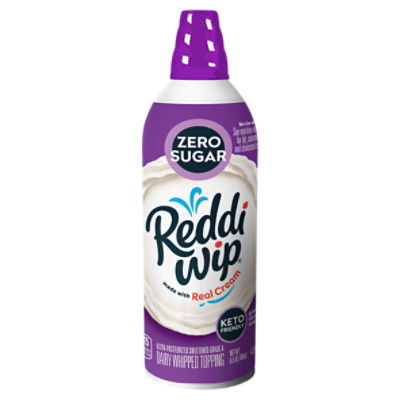 Reddi-wip Zero Sugar Whipped Topping, Keto Friendly, Gluten Free, 6.65 oz.