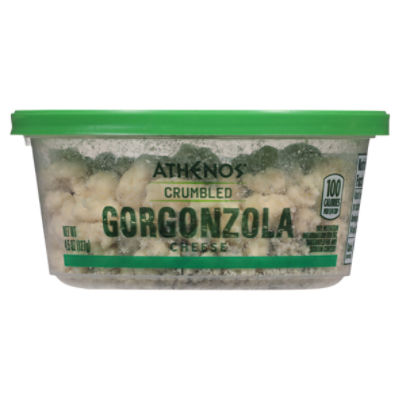 Athenos Crumbled Gorgonzola Cheese, 4.5 oz Tub