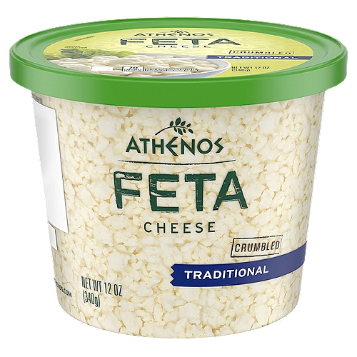 Athenos Traditional Crumbled Feta Cheese, 12 oz
