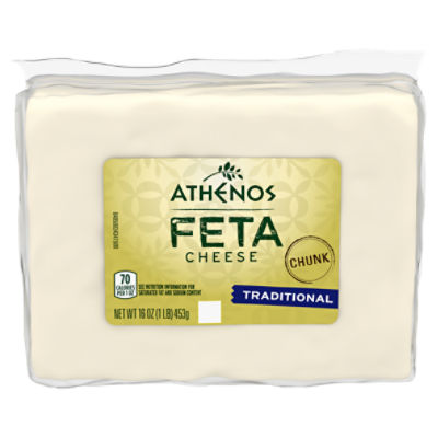 Athenos Chunk Traditional Feta Cheese, 16 oz