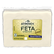 Athenos Traditional Feta Cheese Chunk, 16.0 oz Block