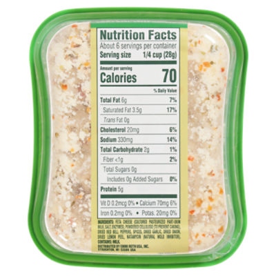 Athenos Crumbled Mediterranean Herb Feta Cheese, 6 oz Image 9 of 10