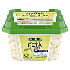Athenos Cheese,  Crumbled Traditional Fat Free Feta, 141 Gram
