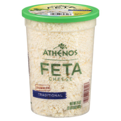 Athenos Crumbled Traditional Feta Cheese, 24 oz