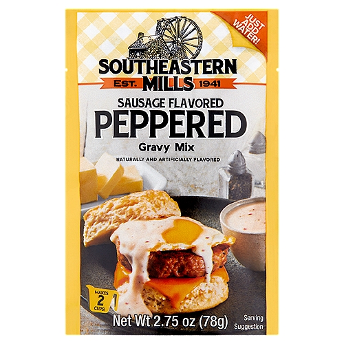 Southeastern Mills Sausage Flavored Peppered Gravy Mix, 2.75 oz