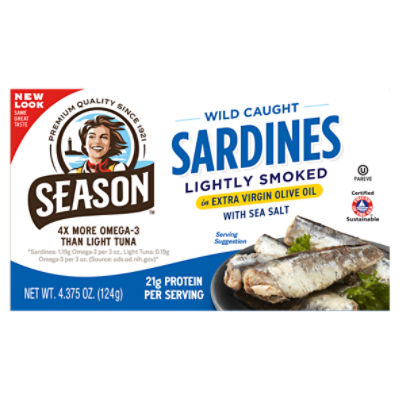 Supplied Description Season Lightly Smoked Sardines in Organic Extra