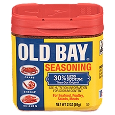 OLD BAY 30% Less Sodium Seasoning, 2 Ounce