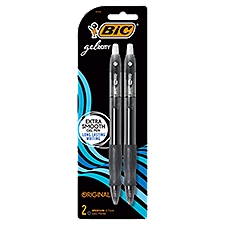 Bic Pens - Velocity Gel Retractable Medium Black, 2 Each