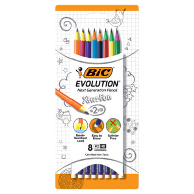 BIC Evolution Xtra-Fun #2 HB Pencil, 8 count, 8 Each