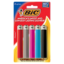 BIC Classic Lighters, 5 count