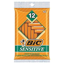 BIC Sensitive Single Blade Razor, 12 count, 12 Each