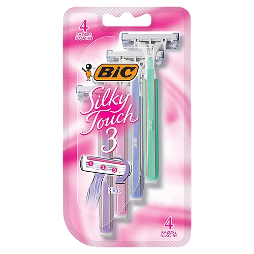 BIC Silky Touch 3 Razors, 4 count