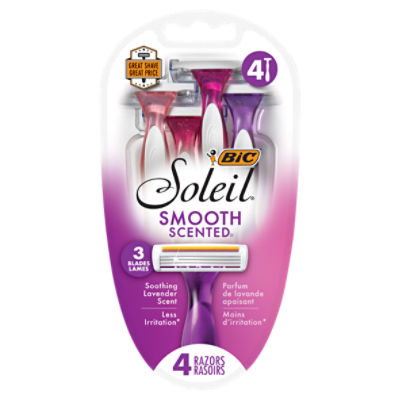 BIC Soleil Smooth Scented Razors, 4 count, 4 Each