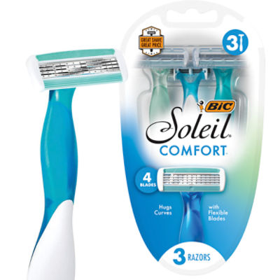 BIC Soleil Comfort 4 Blades Razors, 3 count