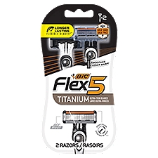 BIC Flex 5 Titanium Ultra-Thin Blades Razors, 2 count