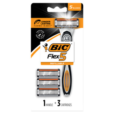Bic Flex 5 Refillable Blades, 5 count, 3 Each
