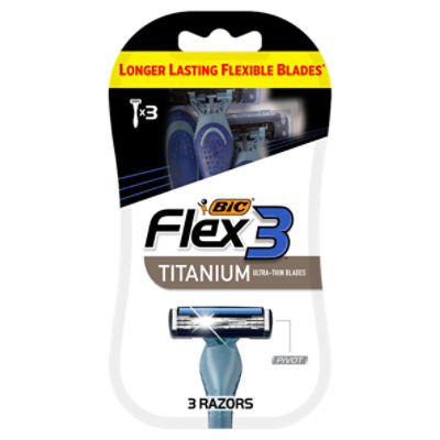 BIC Flex 3 Titanium Ultra-Thin Blades Razors, 3 count