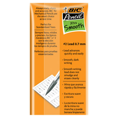 BIC Xtra Smooth #2 Lead 0.7 mm Mechanical Pencils, 5 count - The