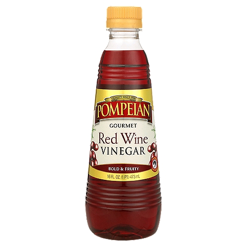 Pompeian Gourmet Red Wine Vinegar, 16 fl oz
Pompeian's Red Wine Vinegar is America's best-selling brand - enjoyed on salads, in marinades and in sauces. It's great tasting and the perfect companion to Pompeian's fine olive oils.