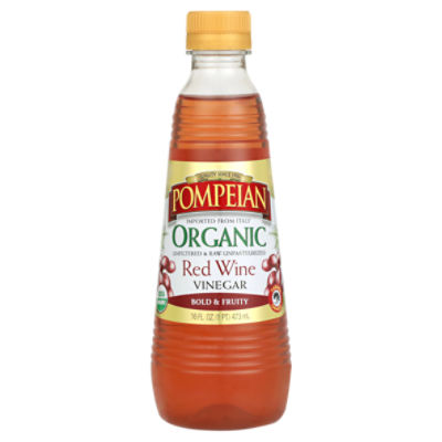 Pompeian Organic Red Wine Vinegar, 16 fl oz