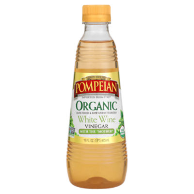 Pompeian Organic White Wine Vinegar, 16 fl oz ShopRite