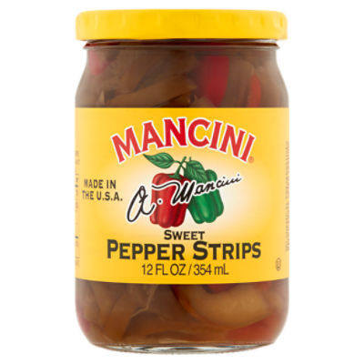 Mancini Sweet Pepper Strips, 12 oz