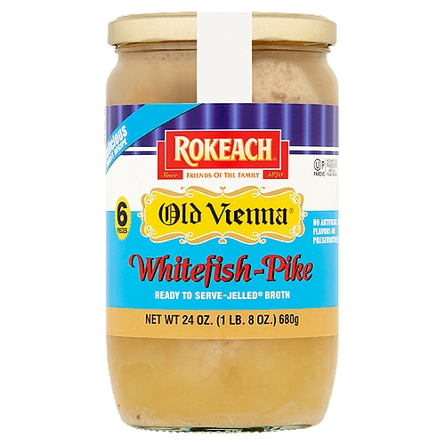 Rokeach Old Vienna Whitefish-Pike Jelled Broth, 6 count, 24 oz