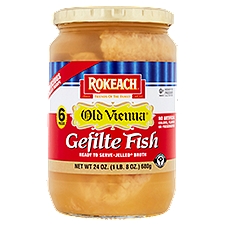 Rokeach Old Vienna Jelled Broth Gefilte Fish, 6 count, 24 oz