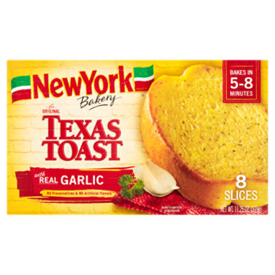 New York Bakery The Original Texas Toast with Real Garlic, 8 count, 11.25 oz