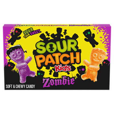 SOUR PATCH KIDS Zombie Halloween Candy, 1 - 3.5 oz Box