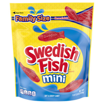 Swedish Fish Mini Soft & Chewy Candy Family Size, 1 lb 12.8 oz - The Fresh  Grocer