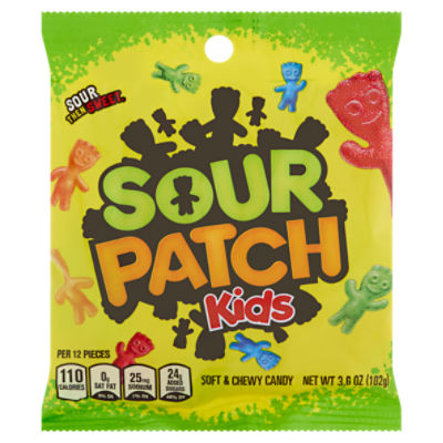 Sour Patch Kids Soft & Chewy Candy, 3.6 oz