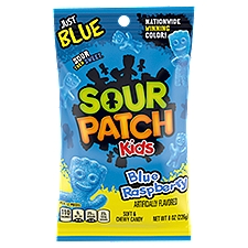 SOUR PATCH KIDS Blue Raspberry Soft & Chewy Candy, 8 oz, 8 Ounce