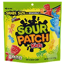 SOUR PATCH KIDS Original Soft & Chewy Candy, Share Size, 12 oz, 12 Ounce