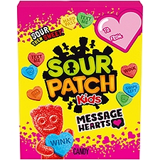 SOUR PATCH KIDS Message Hearts Valentine Candy Hearts, 4 - 0.88 oz Boxes, 3.52 Ounce