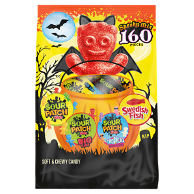 SOUR PATCH KIDS & SWEDISH FISH Halloween Candy Variety Pack