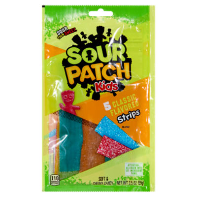 Sour Patch Kids Soft & Chewy Candy Strips, 5 count, 3.5 oz