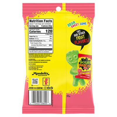 Sour Patch Kids Soft & Chewy Candy, Watermelon