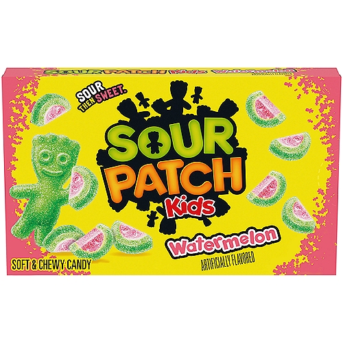Sour Patch Kids Watermelon Soft & Chewy Candy, 3.5 oz
Sour then Sweet.

Sour. Sweet. Gone.