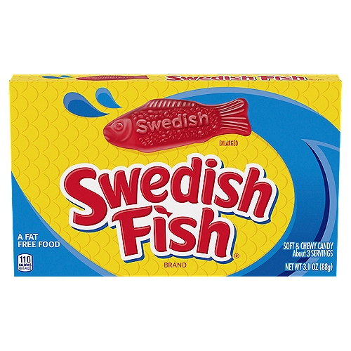 Swedish Fish are the #1 Fish Shaped Candy in the World. They taste like fruit, not like fish! Swedish Fish are a fat-free candy, so this is a sweet treat that you can feel good about enjoying.