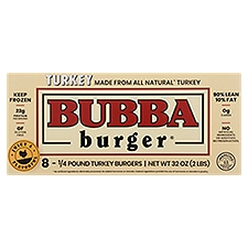 Bubba Burger Turkey Burgers 8 Each 32oz, 32 Ounce