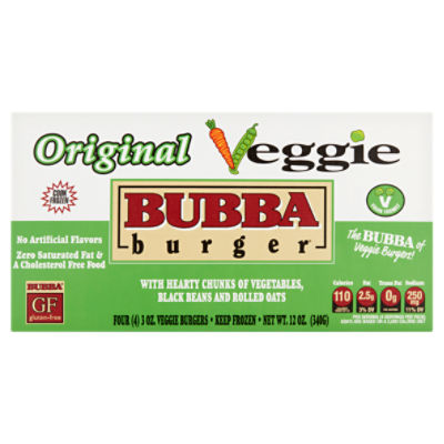 Bubba Burger Original Veggie Burgers, 3 oz, 4 count