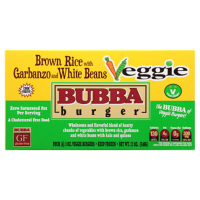Bubba Burger Brown Rice with Garbanzo and White Beans Veggie Burgers, 3