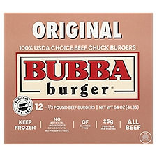 Bubba Burger Original Gluten Free, Burgers, 12 Each