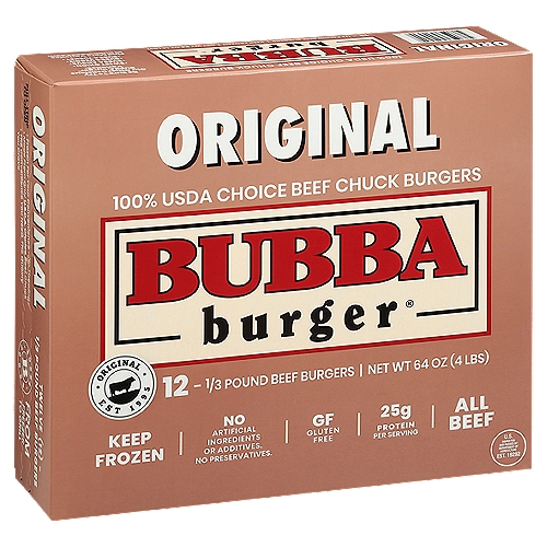 Bubba Burger Burgers 12 ea 4LB