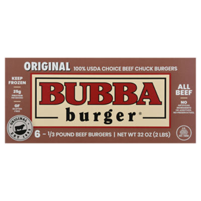 BUBBA burger Original Beef 2lbs. 6 Burgers