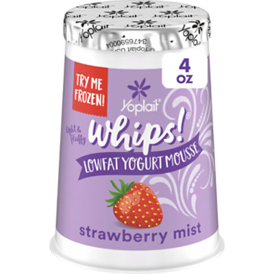 Yoplait Whips! Strawberry Mist Lowfat Yogurt Mousse, 4 oz