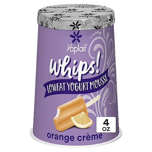 Yoplait Whips! Orange Crème Lowfat Yogurt Mousse, 4 oz