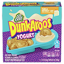 Go-Gurt DunkAroos Vanilla Birthday Cake, Low Fat Yogurt & Vanilla Cookies, 2.2 Ounce