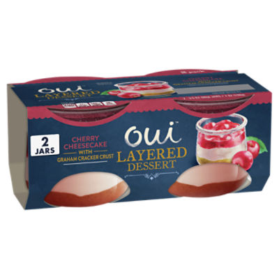 Oui Layered Dessert Cherry Cheesecake with Graham Cracker Crust Cream